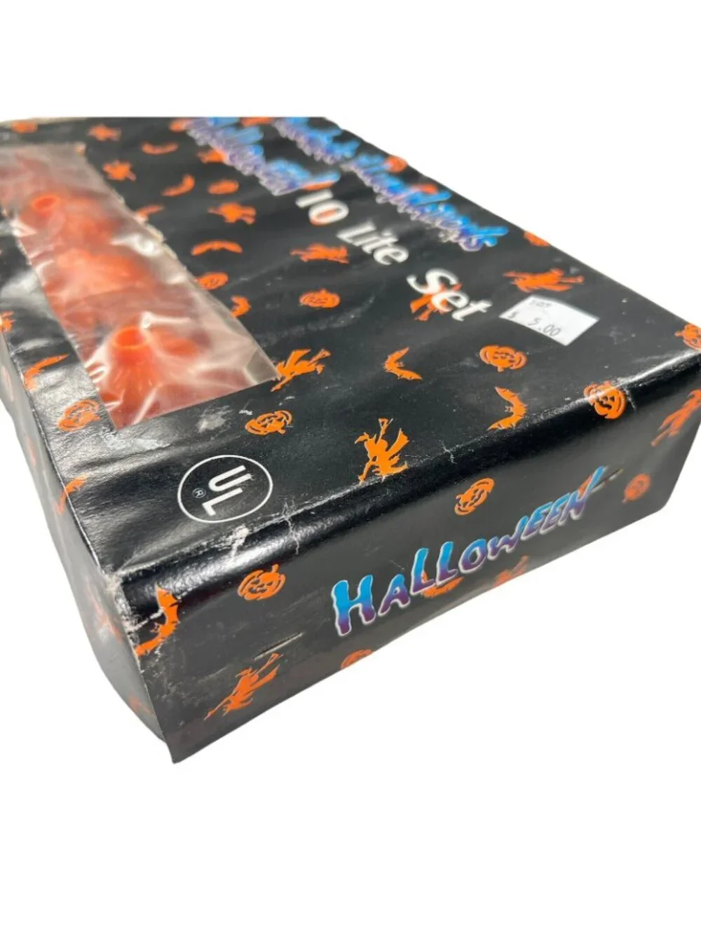 Vtg Pumpkin String Light COVER Set Frite Nite Haunting Halloween 10 Lite Blow Mo